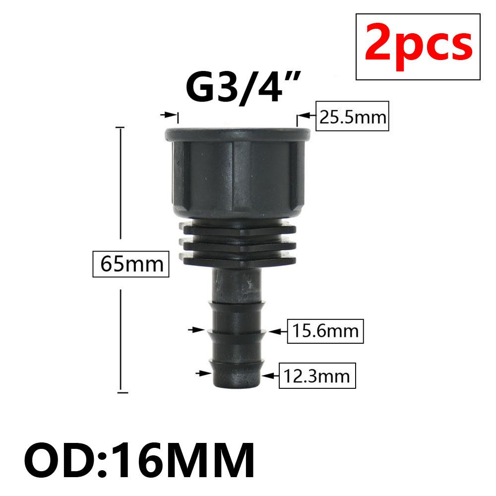8/16/20/25/32mm Garden PE Tube Connector 1/2 3/4 1" Thread Hose Elbow Barb Coupler Fitting Farm Irrigation PE Pipe Joint