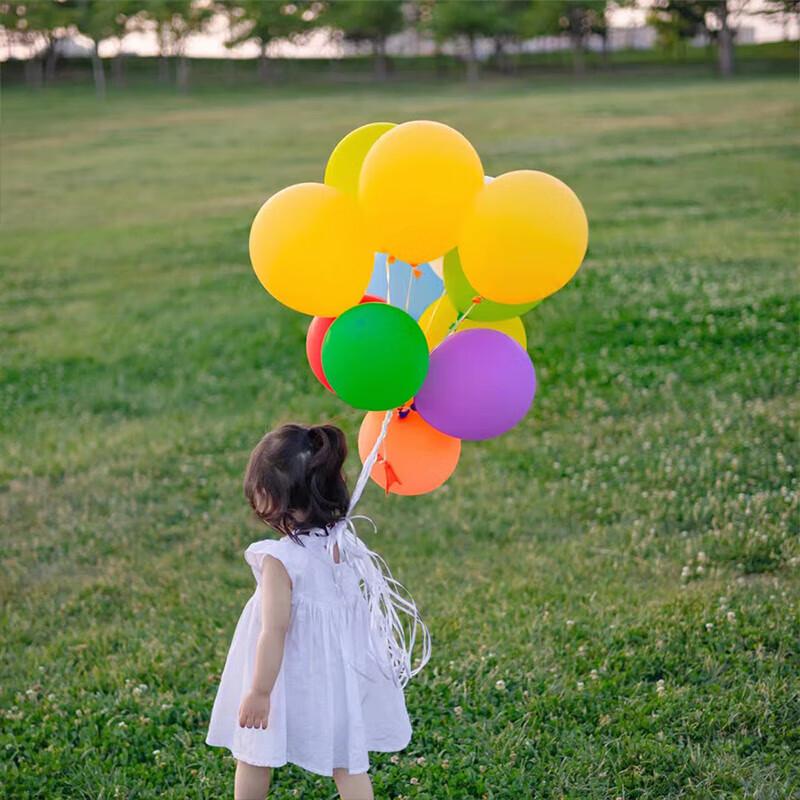 Jiayan Farbige Luftballons, Neujahrsdekorationen, Geburtstagsfeier-Szene-Aufbau, Latex Outdoor Handheld Foto-Luftballons, 21 Stück
