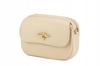 Beige Women's Leather Handbag, Vera Pelle Shoulder Bag, Shopper Bag