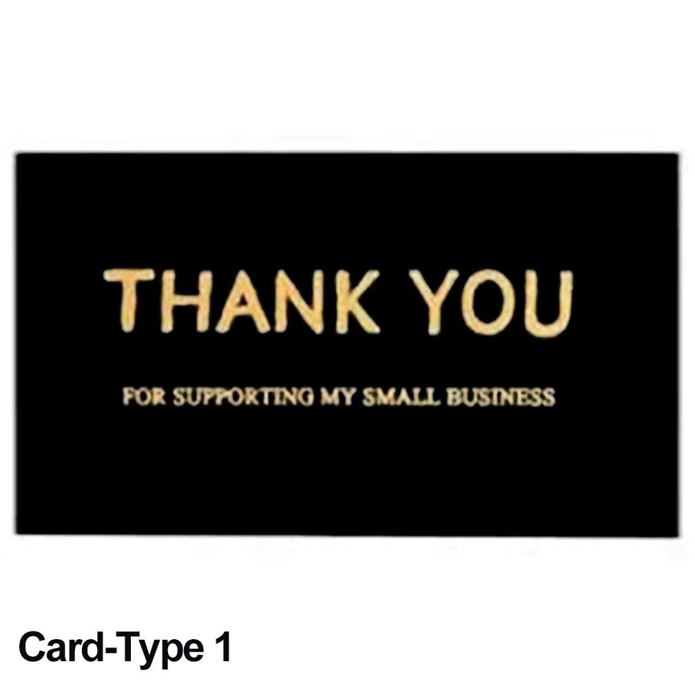 30/50PCS Black Gold Kraft Paper Cards Thank You For Your Order Card For Small Shop Gift Decoration Appreciate Card For Business