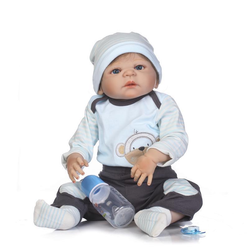 NPK Waterproof Realistic Silicone Baby Doll Clothing Prop for Role-Playing 57 cm как