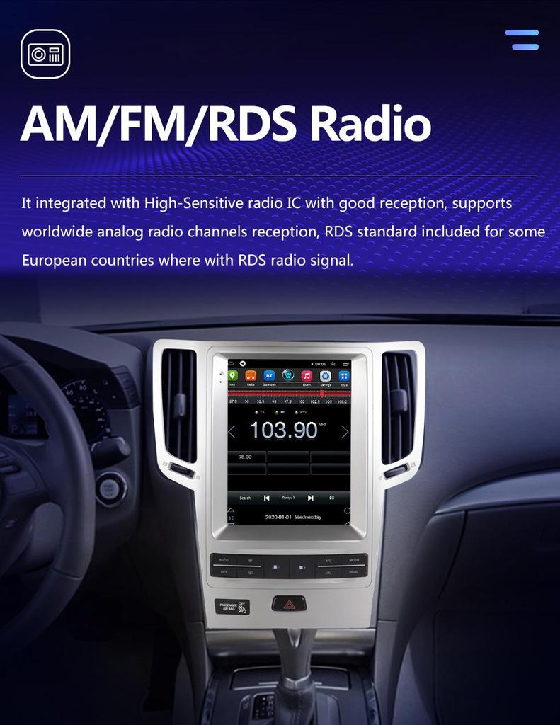 Wireless CarPlay Navigation for 2008-2015 Infiniti G37, G25, G35 GX