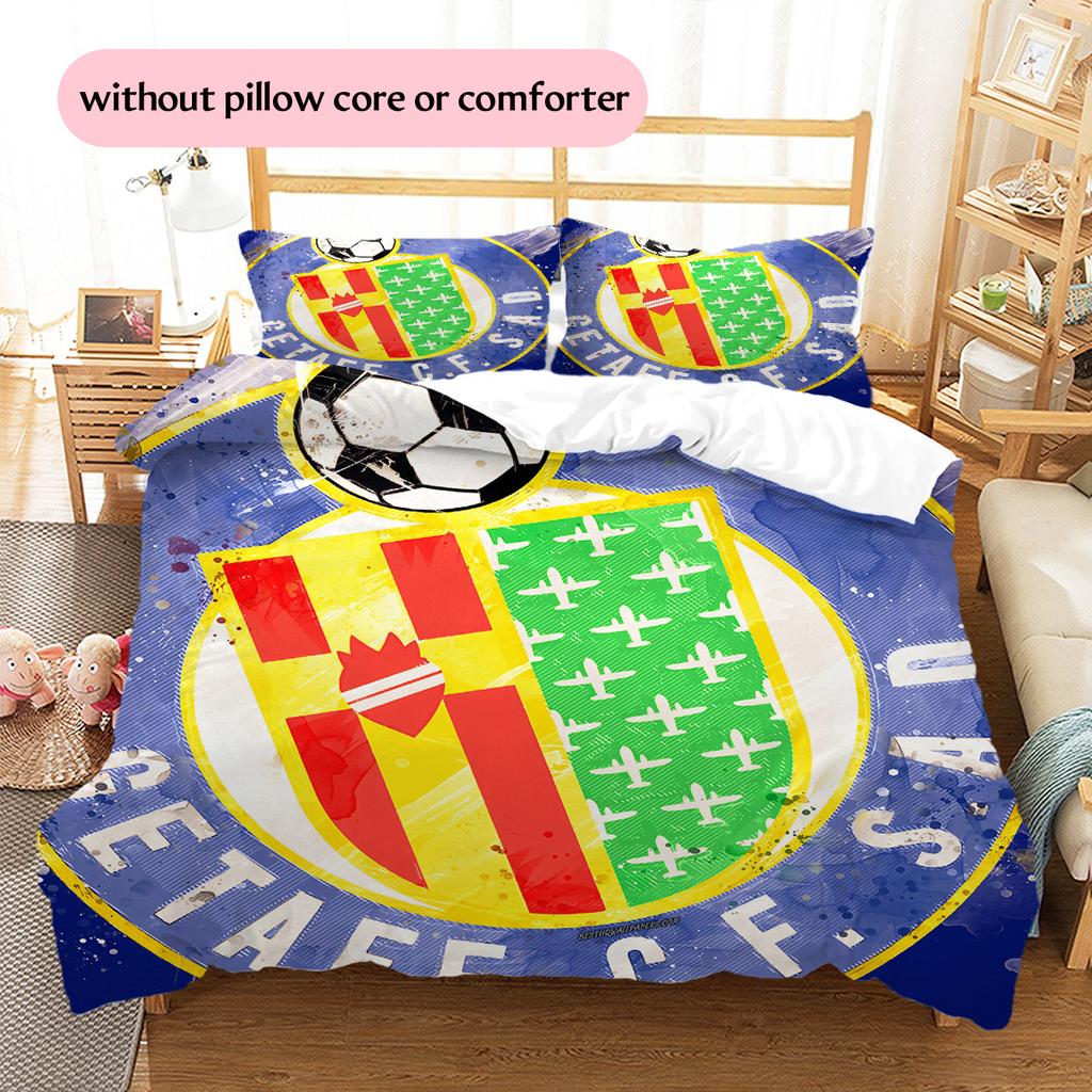 Getafe CF  Pattern Bedding Quilt Set  Home Decoration  Gift (1 * Duvet Cover + 2 * Pillowcase  Without Core)