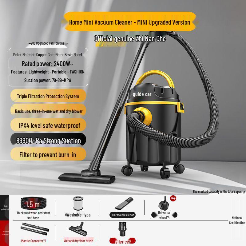 Versatile Industrial & Household Vacuum Cleaner: Powerful Suction, Wet/Dry Use for Cars & Initial Cleaning