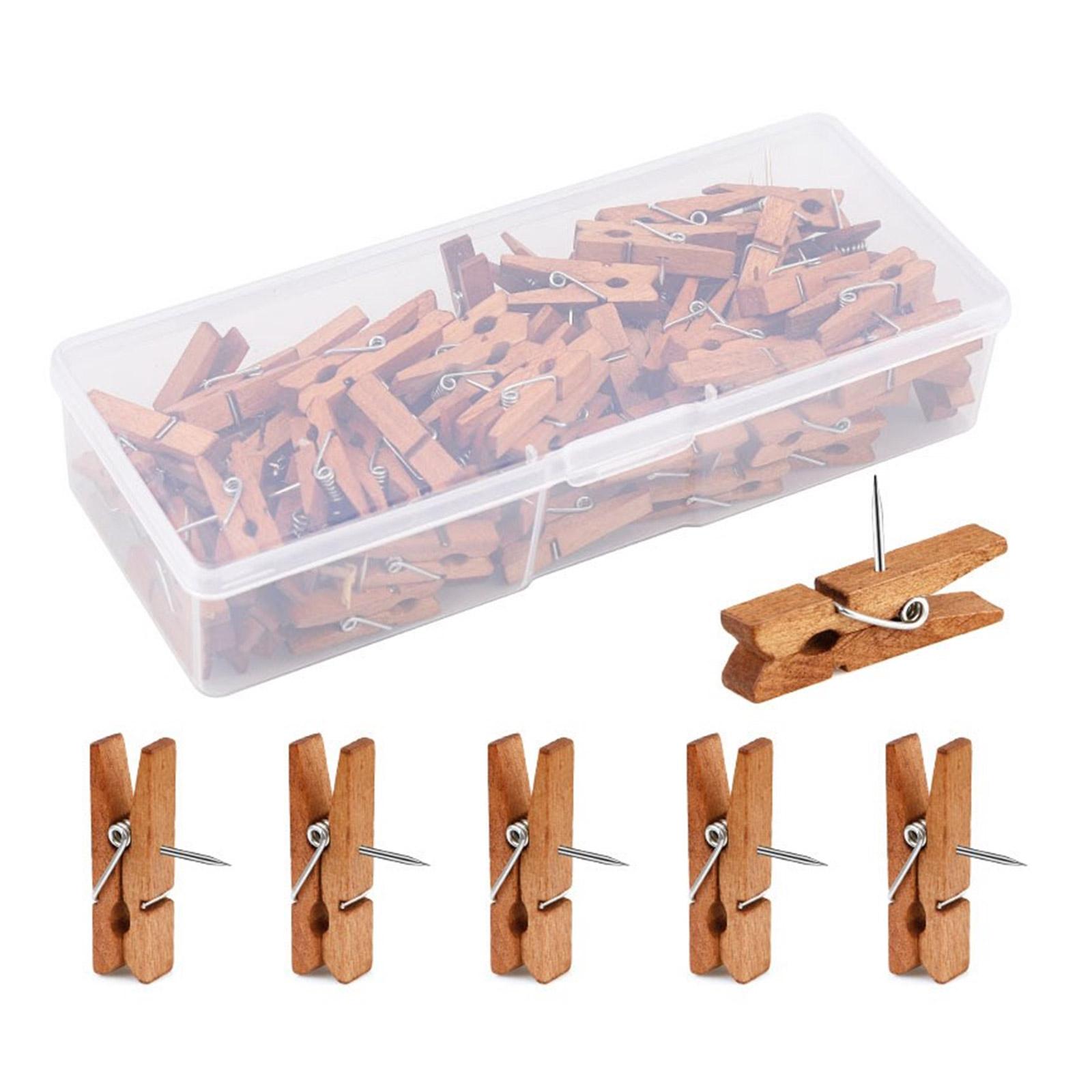 

80/90 шт. канцелярских кнопок с деревянным зажимом, декоративные кнопки, деревянные кнопки для пробковой доски, доски объявлений, заметок, фото A