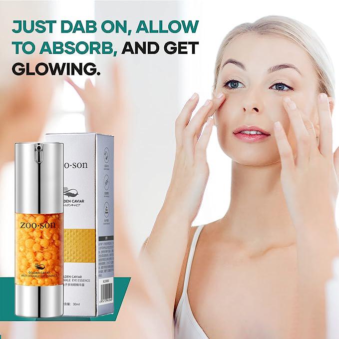 Gold Caviar Multi-Effect Eye Essence 30 ml Feuchtigkeitsspendende und aufhellende Augenessenz gegen Tränensäcke und Augenringe