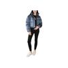 Calvin Klein Bestickte Kurzjacke mit Stehkragen und Reißverschluss, Langarm, Damenjacke, Blau J20J224124-CDO