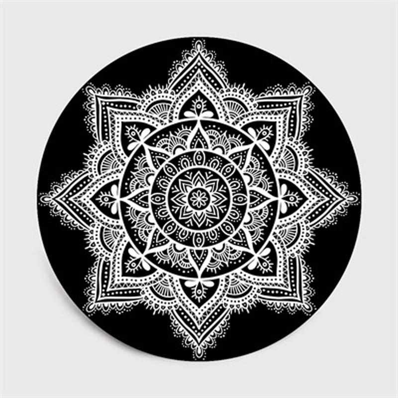 Ethnischer Mandala-Rundteppich für Wohnzimmer, Retro-Totem, Schlafzimmer, Hängekorb, Stuhl, Bodenmatte, rutschfest, Kinderzimmerteppiche, Gebetsmatte