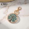 Colorful Keychain Pendant Rhinestones Inlaid Tree of Life Design Decorative Enamel Craftsmanship Key Chain with Anti-Oxidation Lobster Clasp Backpacks
