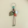 Handmade Ceramic Strawberry Pepper Keychain Vintage Style Smooth Surface Key Ring for Purse Hanging Decoration Gift