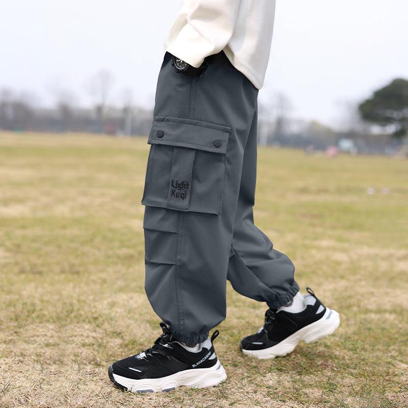 Boys trousers new waterproof trousers middle and older children mountaineering rushing trousers fashion trend trousers