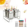 Ice Lolly Mold Stainless Steel Ice Cream Mold  Mold Kit Round Head  Mold Reusable for Gift for Summer