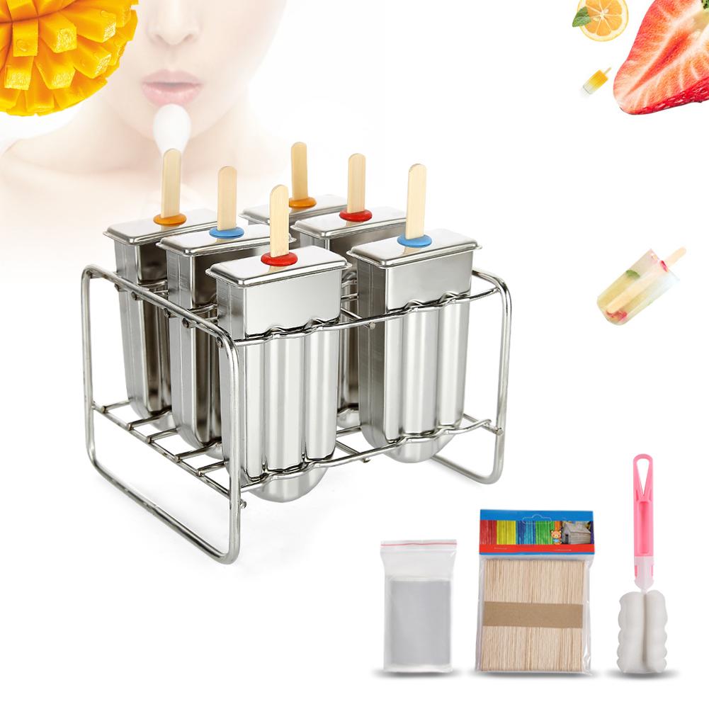 Ice Lolly Mold Stainless Steel Ice Cream Mold  Mold Kit Round Head  Mold Reusable for Gift for Summer