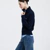 Giovanni Valentino Women's Cable Knit Half-Open Collar Wool Sweater