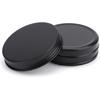 Foraineam 48 Pack 2 oz Round Lip Balm Tin Cans - Aluminum Cosmetic Sample Containers with Screw Lid - Matte Black Metal Empty Tins Storage Travel Tin