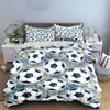 Soccer Ball Pattern Art Bedding Duvet Cover Set  (1*Duvet Cover 2*Pillowcases, without duvet insert)