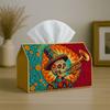 1pc Mexican Folk Skeleton Band Tissue Box Holder - Vibrant Orange Suitable for for Home, Car, Party Decor, Multifunctional Tissue Dispenser with Mexic