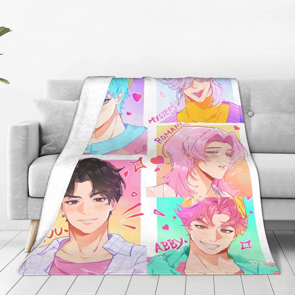 Kpop Demon Hunters Saja Boys Mystery Blanket  Warm Soft Pattern Plush Throw Blanket For Girls Boys Flannel Bedspread Bed Cover