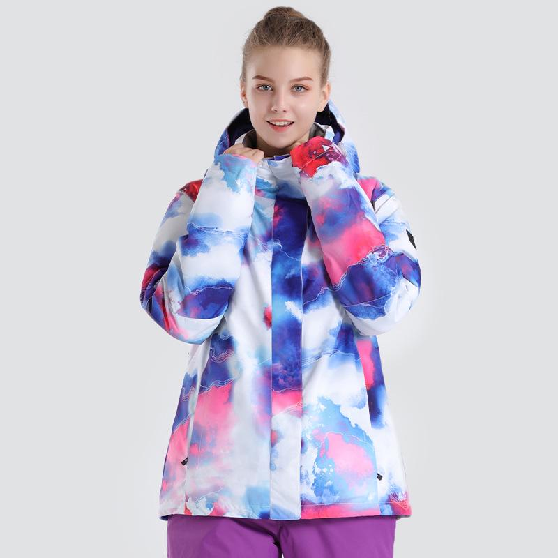 Korean Style Women's Ski Suit: Windproof, Waterproof, Breathable, Thickened Warmth, Double/Single Board, Ski Jacket