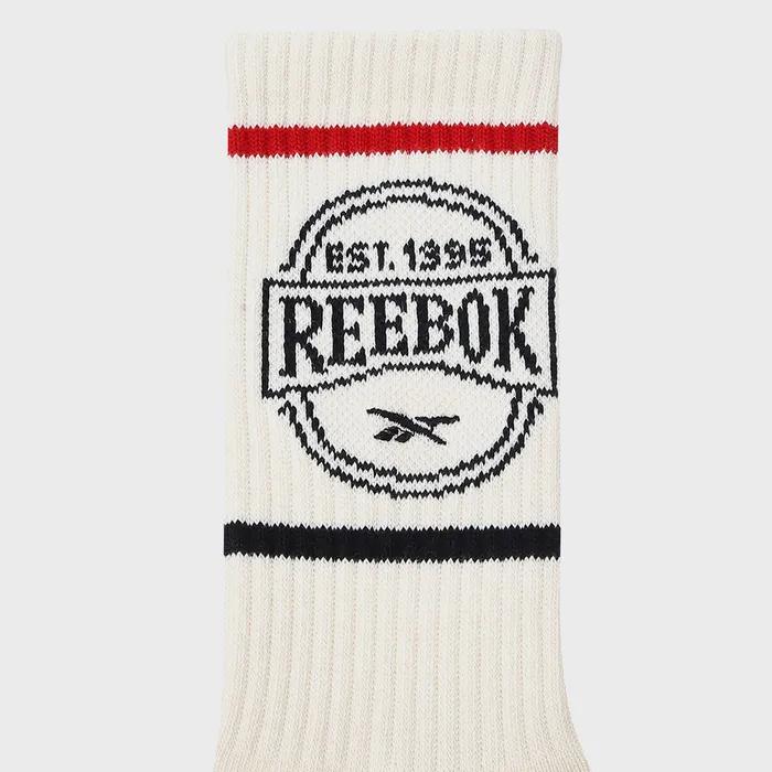 Circle Logo Crew Socks - Cream