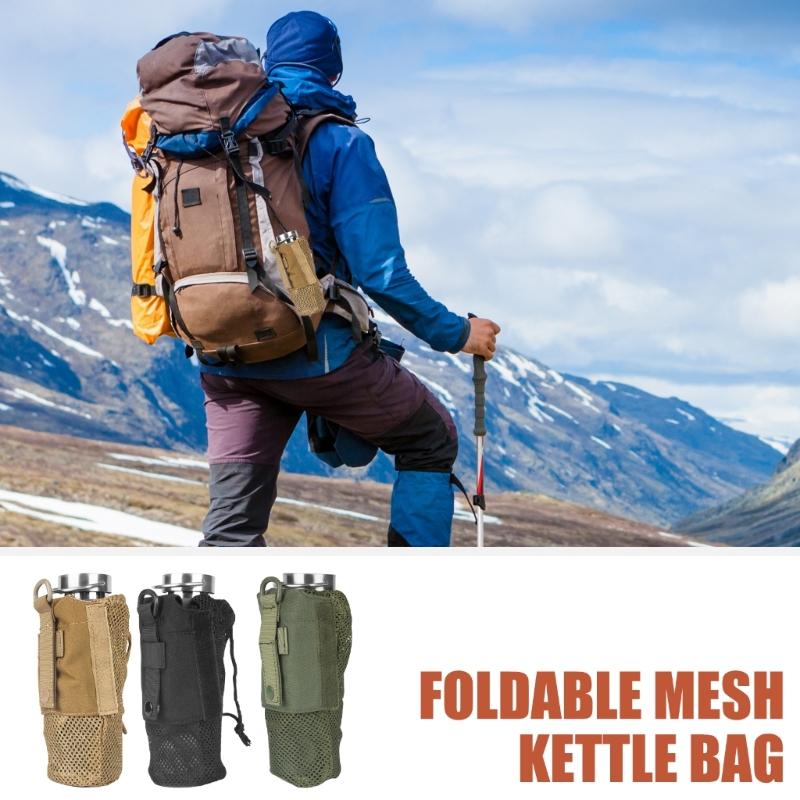 Taktische Wasserflaschen-Taschen Verstellbare Wasserkocher-Hüfttasche Tragbarer Reise-Wasserkocher-Taschenhalter für Jagd Wandern