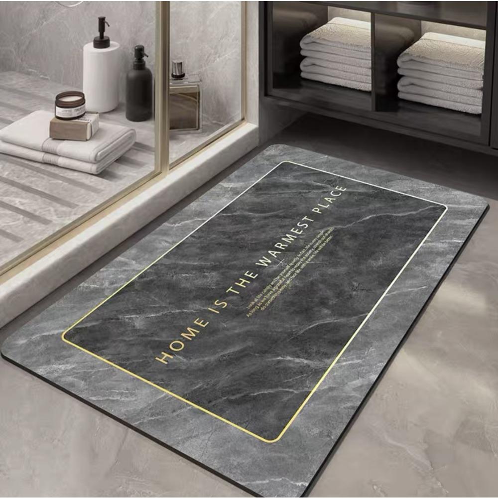 Diatom Mud Cushion Absorbent Bathroom Mat Marble Kitchen Foot Mat Toilet Door Mat Non-slip Absorbent