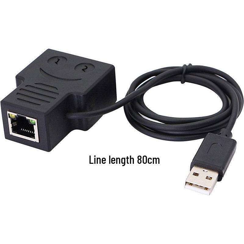 Dual Port Network Cable Splitter for Simultaneous Internet Access