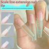 240 Piezas Puntas de Uñas de Gel Almendra Coffin Stiletto Con Líneas Auxiliares Innovadoras Uñas Press On Ake Nail Para Extensión Herramienta de Manicura