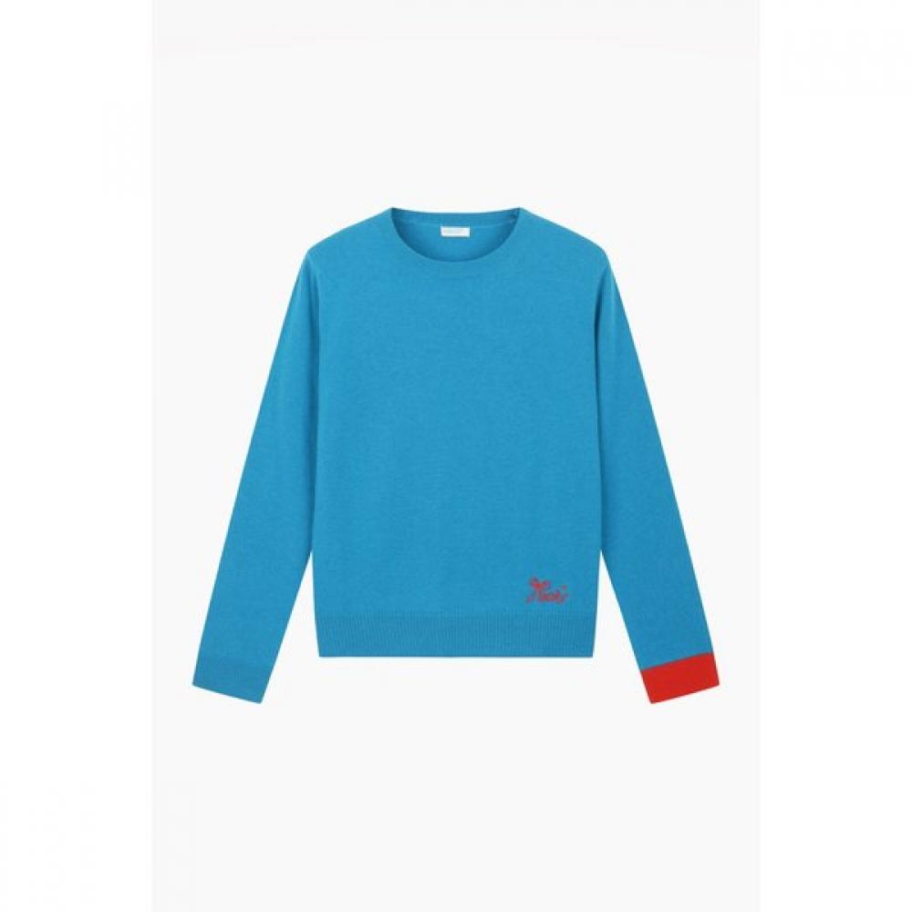 Benetton Wool Knit Block Sleeve Bakpf9561