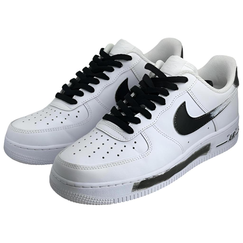 Nike Air Force 1 Ink Wash Painting Shoes, Graffiti Hand Drawn Abrasion Resistant Low Top Skateboard Shoes Unisex CW2288-111(Team1178-)
