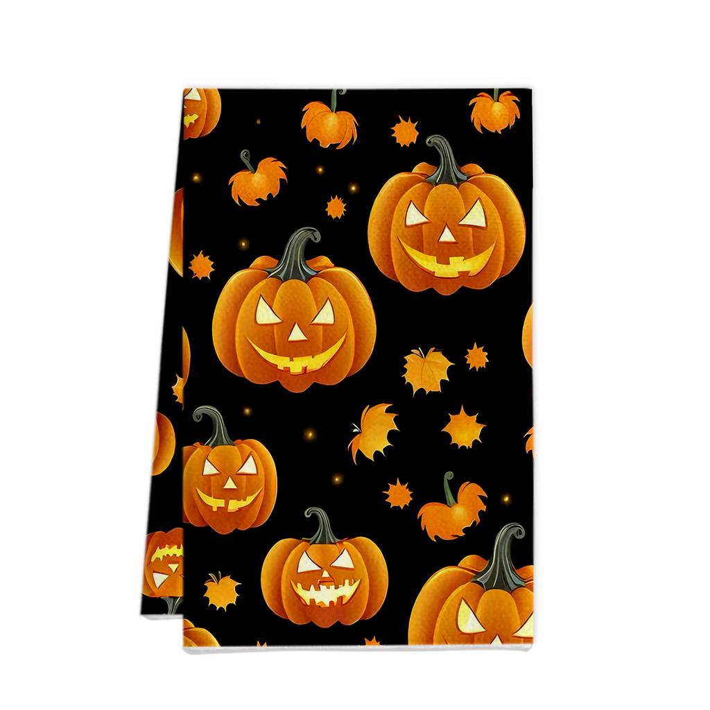Halloween towel ornament gift microfiber printing kitchen towel special dish towel rag