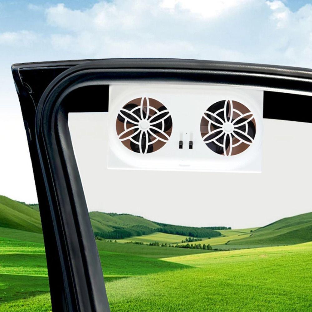 USB Charging Car Window Fan Dual Fans Car Exhaust Fan Rechargeable Car Ventilator  Vehicle Interior