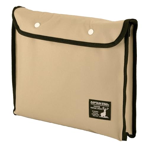 Captain Stag (CAPTAIN STAG) Outdoor Large Storage Tote Bag, Big Bag with Storage Case and Buckle, 120L, Khaki & Black, UE-668