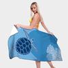 150*75cm Beach Towel Oversized Tropical Blue Microfiber Sand Free Beach Towel
