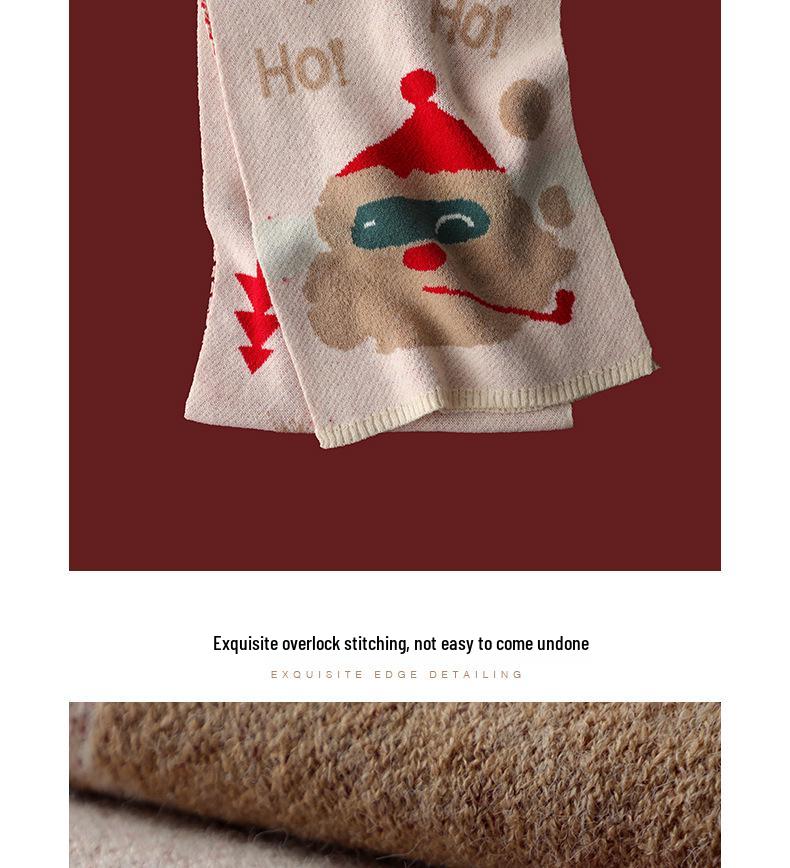 Czerwony szalik Świętego Mikołaja dla kobiet - Wszechstronny, ciepły i uroczy prezent świąteczny