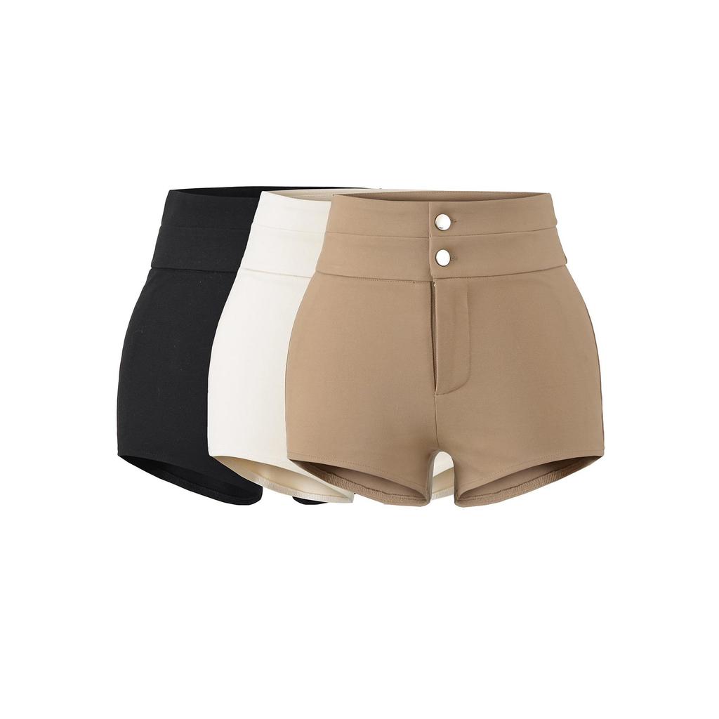 High-waisted Slimming Shorts with Hip Padding for Women; Supermodel Fit Enhances Figure, Tight and Hip-hugging, Perfect for Autumn and Winter.