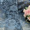 Lace Fabric 150x150cm for Dresses Clothes Sewing White Blue Hollowed-out Plain Cloth Heavy Press Yarn Three-dimensional Mesh