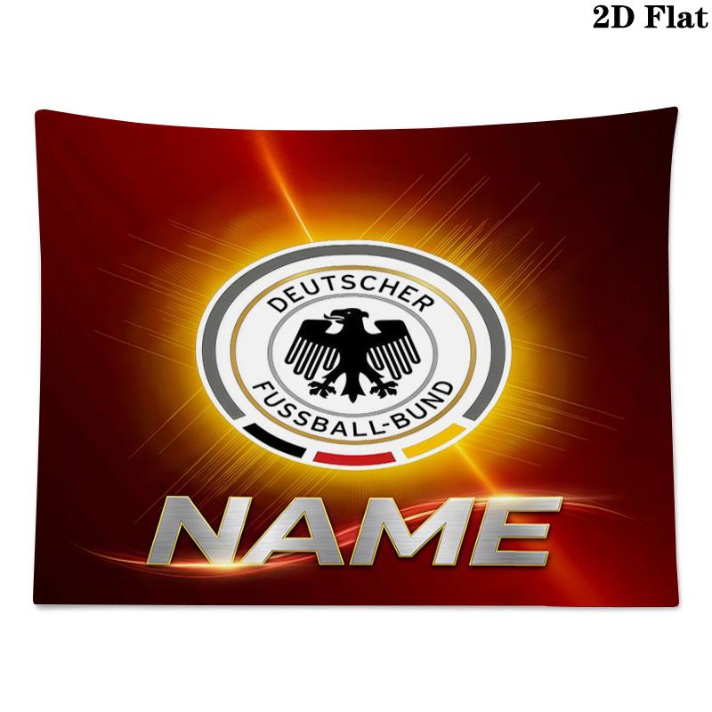 Custom Name Deutscher Fußball-BundPrinted Tapestry – Wall Hanging for Bedrooms, Dorms, and Home Decor