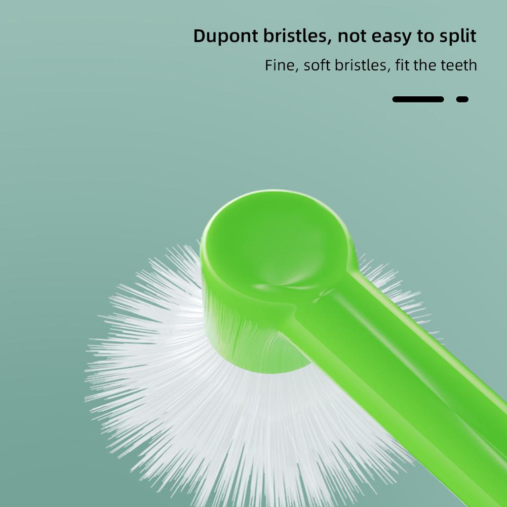 Double Head Single Bundle Orthodontic Toothbrush Interdental Cleaning Brush Portable Soft Bristles Tooth Cleaning Tool