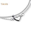 Women Bracelet Silver Color Polished Electroplated Double-layer Copper Hollow Heart Pendant Wrist Jewelry Anniversary Birthday Gift Prom Party