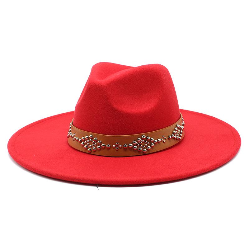 2022 Fedora Hat for Women Retro Wool Felt Jazz Hat 9.5CM Wide Brim Church Wedding Hat Street Fashion Black Dress Cap