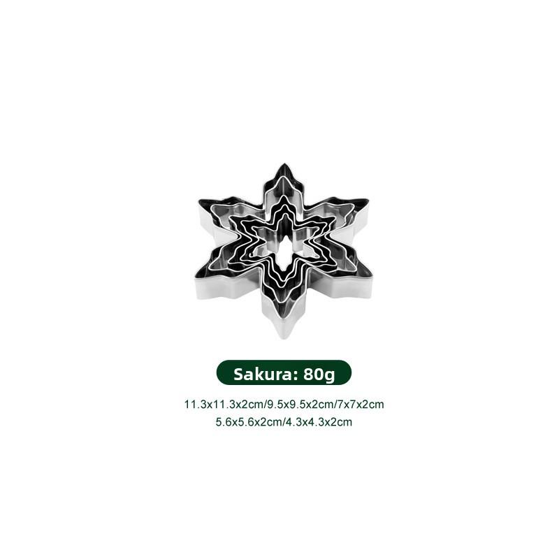 Edelstahl Weihnachtsplätzchenform Schneeflocke Weihnachtsbaum Lebkuchenmann Plätzchenform DIY Backen Plätzchenform