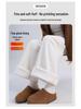 Winter 2026 Damen High-Waist Woll-Schlaghosen mit Plus Samt und Eleganter Drapierung