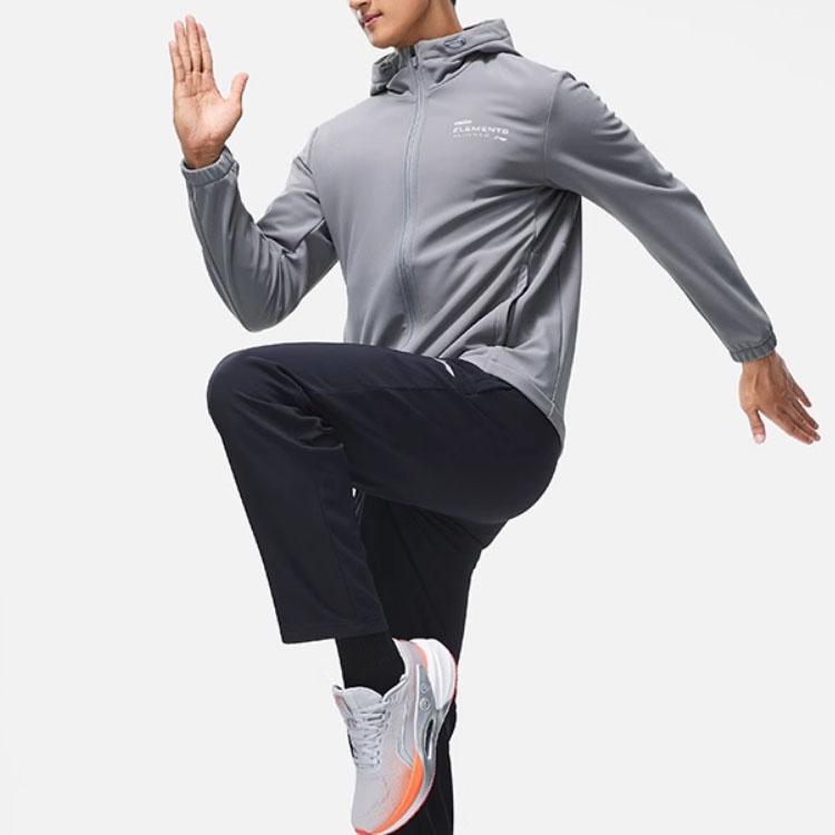 Li Ning Fitness Series Jacket Men's Rubble Gray AFDT635-4