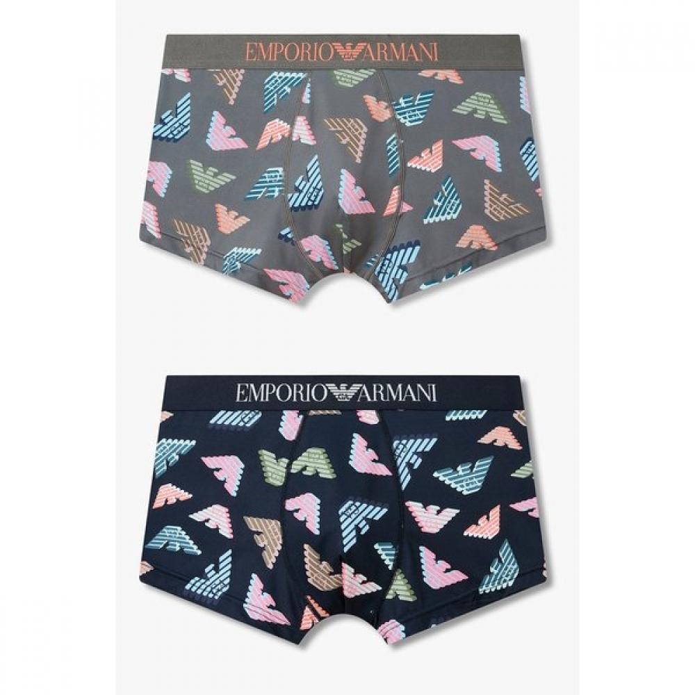

Emporio Armani Men S 3d Logo Pattern Print Droz 2 Piece Set 0816112038 081611203 S(95)