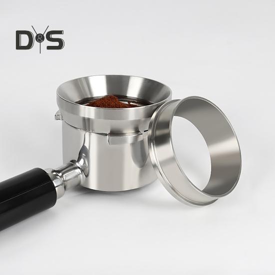 Nerezový dávkovací kroužek odolný proti rozlití potravin Portafilter Dávkovací nálevka na espresso pro kavárny