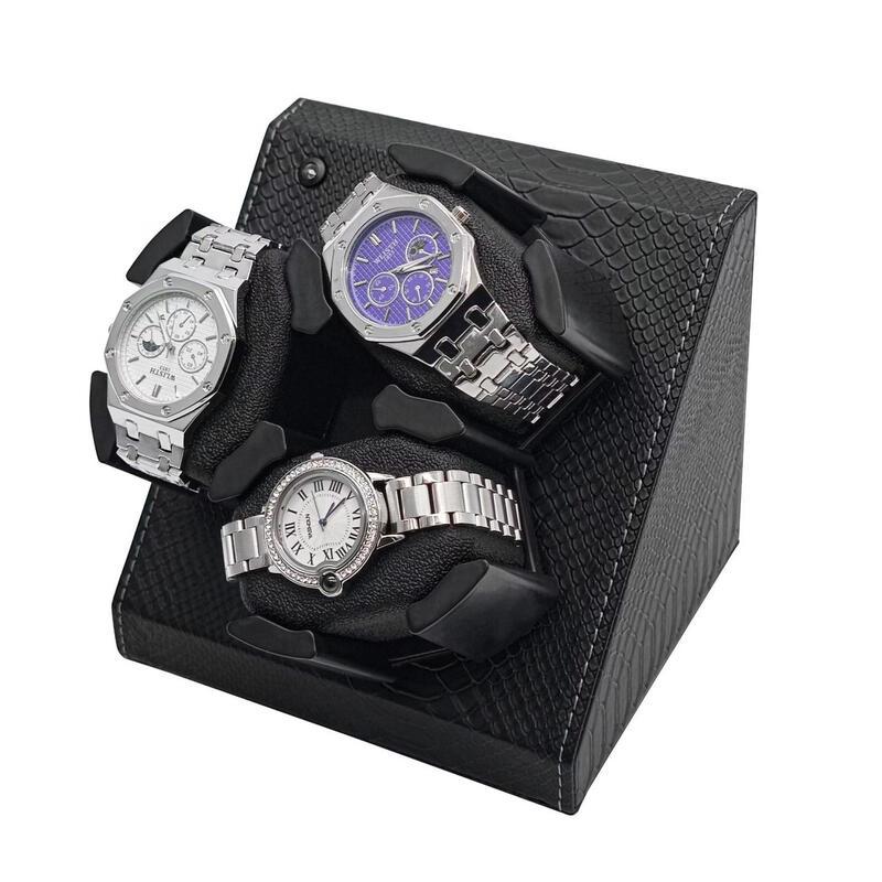 Handon Black Walnut Triple Automatic Watch Winder