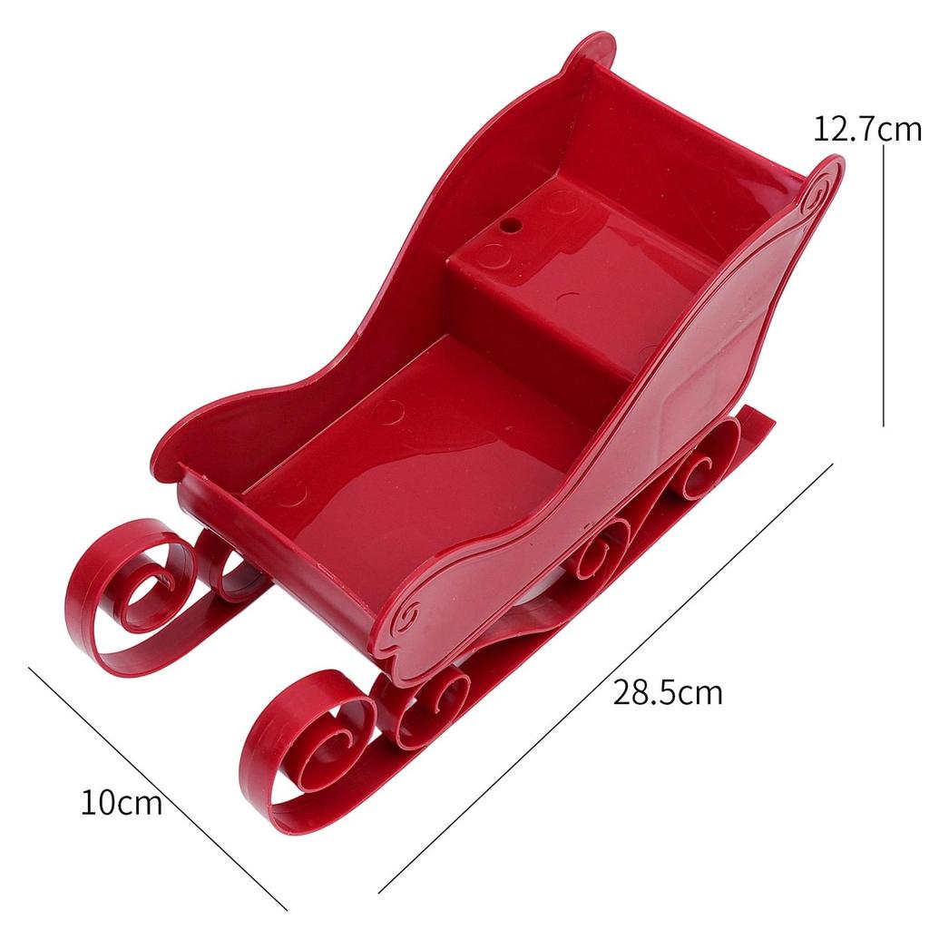 Christmas Sleigh Decor Classic Red Miniature Sled Ornament for Xmas Tree Hanging Holiday Home Decorations Merry Christmas Gift