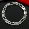 Men Bracelet Chain Hip Hop Jewelry Electroplating Bright Luster Bangle Birthday Gifts
