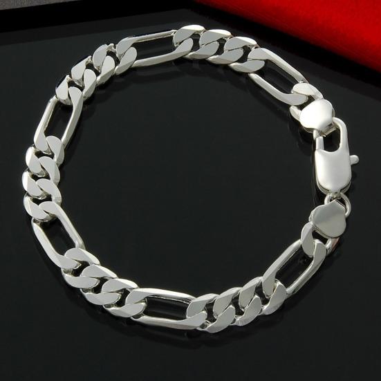 Men Bracelet Chain Hip Hop Jewelry Electroplating Bright Luster Bangle Birthday Gifts